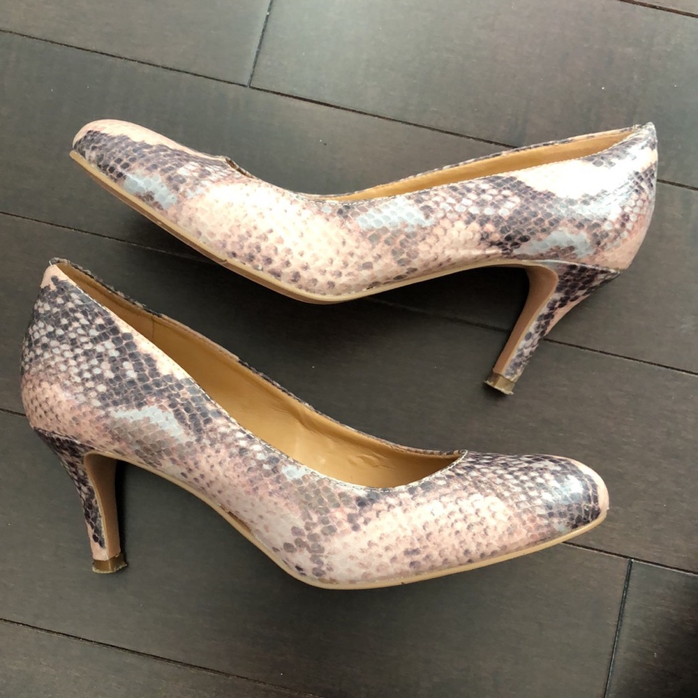 Nine West Faux Snakeskin Heels